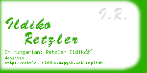 ildiko retzler business card